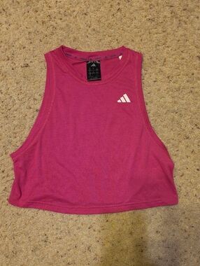Adidas Pink Cropped Tank Top